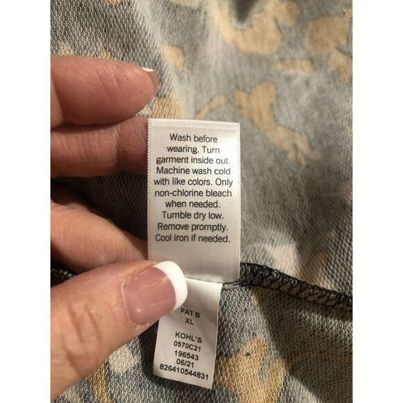 Nine West Dress Womens Size XL Floral Print V-Neck Comfy Short Sleeve - Picture 7 of 8